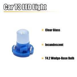 uxcell 15pcs 12V Blue T4.2 Car Wedge LED Dash Gauge Instrument Panel Light Interior Low Voltage Light Bulbs Universal Replacement