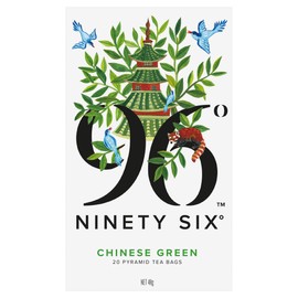 96° Chinese Green Tea - 20 Pyramid Tea Bags, Individually Wrapped, Delicate, Sweet and Grassy, Biodegradable Plant-Based Bags
