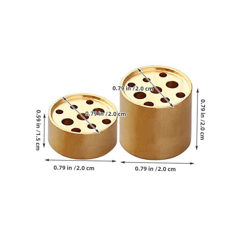 iplusmile 4pcs Decorative Brass Incense Holder Multi Hole Portable Incense