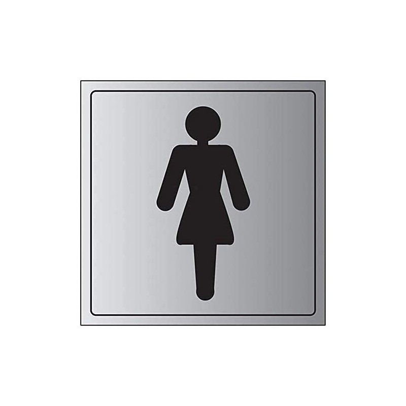 V Safety General Door-Ladies Toilet Sign - 150mm x 150mm