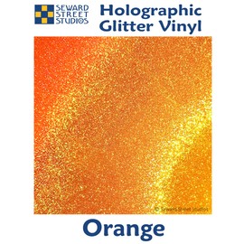 Set of 4 Orange Holographic Glitter Flame Decals, Retro Fire Motorcycle Helmet Sticker Kit, Hotrod Flames Adult Bicycle Frame Transfers / #876G-Orange