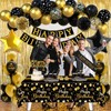 Black Gold Birthday Decoration Set