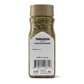iSpice Premium Tarragon Leaves| All Natural Sundried Green French Herbs Tarragon Spice | Tarragon Fresh Perfect for Chicken, Fish, Soup And Egg Dishes | 1.42oz (40g)