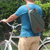 TOURBON Waterproof Canvas Cycling Bicycle Bike Front Tube Frame Pouch
