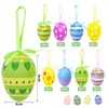 Pack of 24 Easter Eggs for Hanging, Colourful Plastic Eggs,