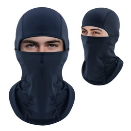 Vanolu - Funda facial para clima frío para hombre, resistente al viento, térmica, transpirable, para invierno, para mujer, Negro Azul, Talla única