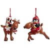 The Bridge Collection 4" Festive Penguin and Reindeer Christmas Ornaments,
