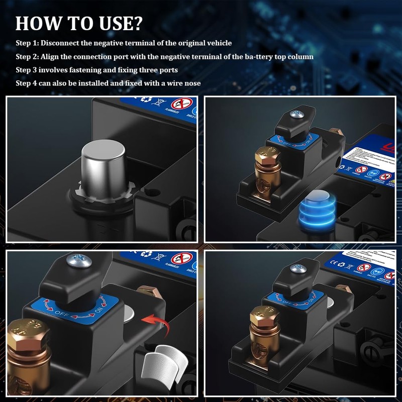 QZTYTY Battery Disconnect Switch, Battery Cut Off Switch 12V, High