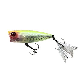 JACKALL SK-POP Grande Hiramura Custom Popper 2.6 inches (65 mm), 0.3 oz (9 g), Chartback Silhouette Pearl