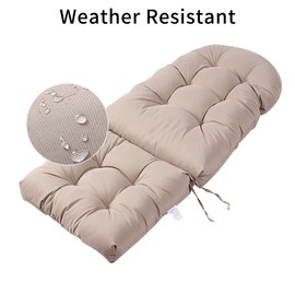 Enipate Weather Resistant Adirondack Chair Cushions High Back Indoor Outdoor Patio Tufted Lounge Cushion Seat Pads