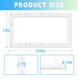 LOUISIOS Wide Mouth Butterfly Gasket Compatible with Hayward SPX1091GW SP1091WM SP1091LX Above Ground Pool Skimmers, Replacement Gasket for Hayward Automatic Skimmer 13 3/4" x 7.5"