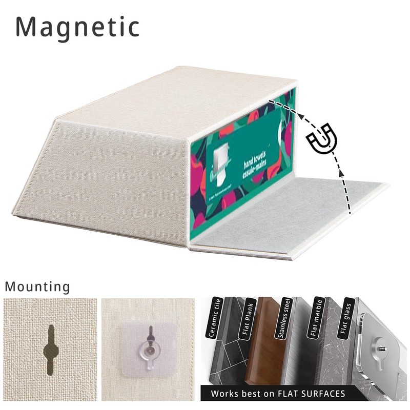 Hand Towels Box Cover Holder,PU Leather Hand Towel Case Compatible