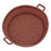 2PCS Fryer Silicone Liners Round 21cm Diameter with Handle Fryer