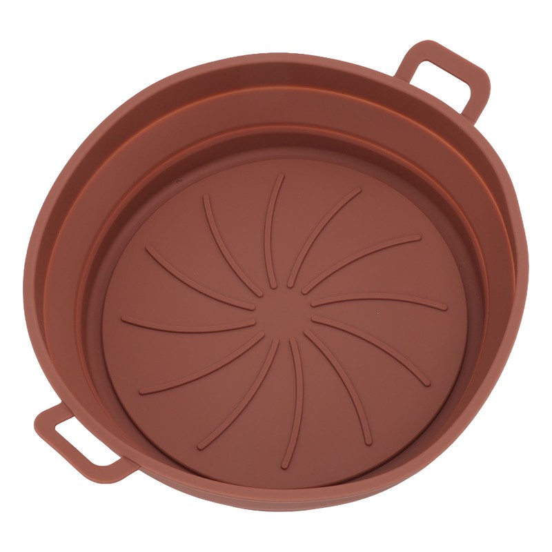 2PCS Fryer Silicone Liners Round 21cm Diameter with Handle Fryer
