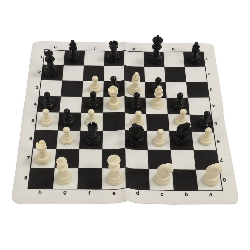 Chess Checkers Set 13.8in Board 2 in 1 Anti Slip