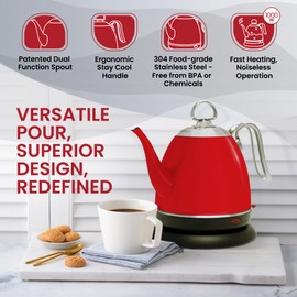 Chantal Mia Electric Kettle, 32 oz (Red)