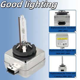 WFLNHB Xenon Headlight Ballast with Igniter and D1S Bulb 5DV 009 000-00 Replacement for Escalade 2007-2014 Town Country 2008-2014 E60 2006-2009