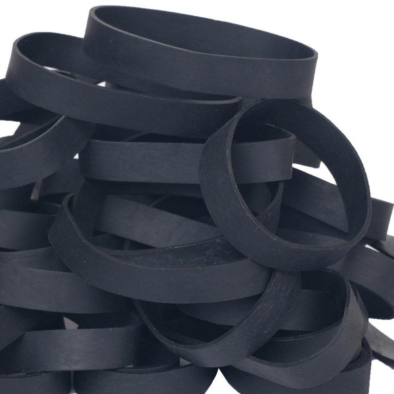 Foshine Tactical Rubber Bands Size #84,Elastic Band Black 50Pcs Heavy