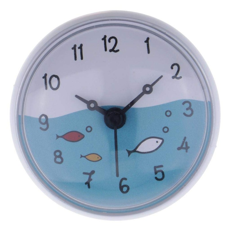 VANKOA Shower Bathroom Wall Suction Clock Waterproof Time Display Home