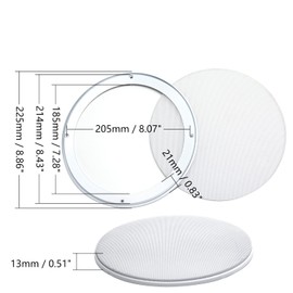 Fielect 9inch /225mm Speaker Grill Mesh Decorative Circle Woofer Guard Protector Cover Audio Accessories White Metal Trim