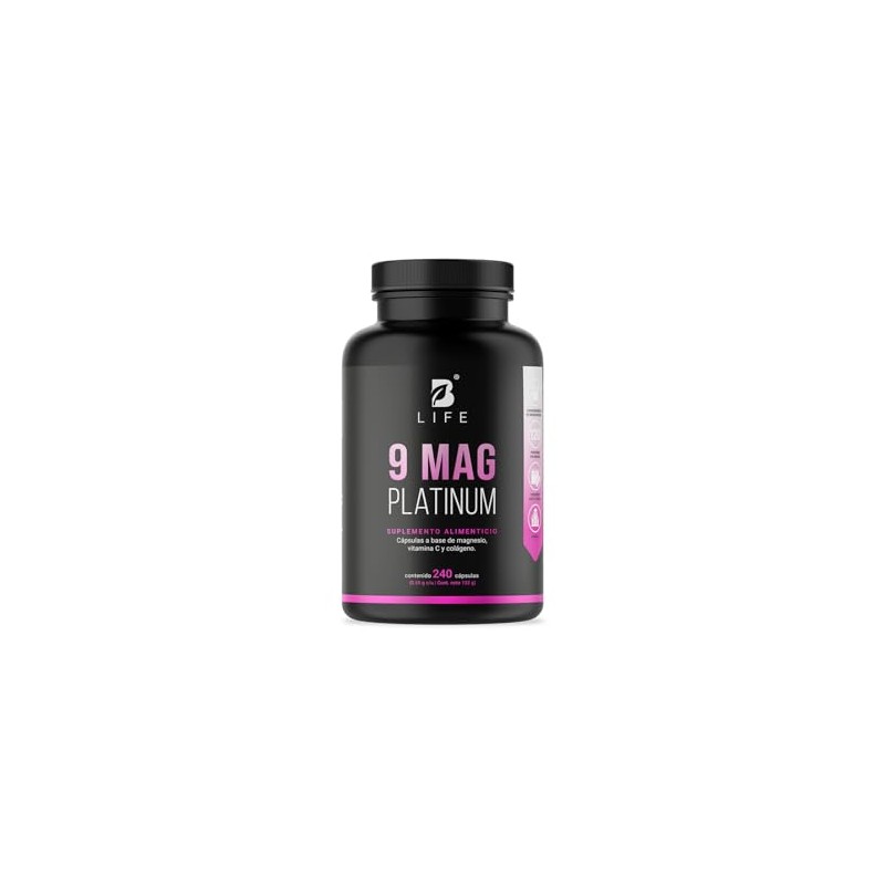 B Life Mezcla de 9 Magnesios Premium con 240 cápsulas