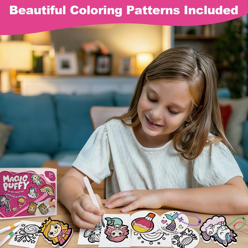 MOSHAKALA Magic Puffs, 3D Puffs, Art Craft Kits Paint for