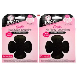 Hollywood Fashion Secrets Gentle No-Show Concealers DEEP Skin Tones 4Pairs-2Pack
