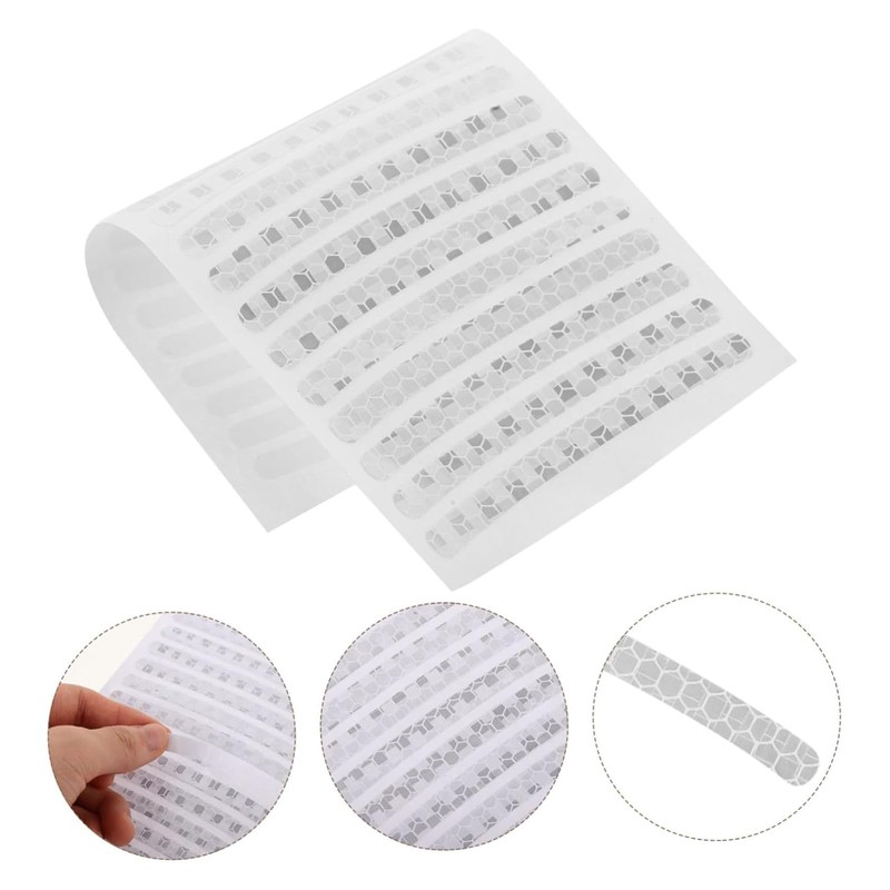 Reflective Tape, Ultra Thin, 20 Sheets, For Bicycle Spokes, Curved
