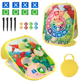 Bean Bag Toss Game Toy Indoor and Outdoor Toys for Kids Toddlers Dinosaur Toys Family Party Carnival Games for Boys and Girls 3 4 5 6 7 8 9 Year Old Birthday Gifts Outside Backyard Beach Lawn Games