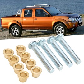 Qiilu Door Hinge Pin Bushings Kit, Door Hinge Pin Bushings Kit Metal Replacement for Navara D22 Frontier UTE Pickup Truck 1997-2005