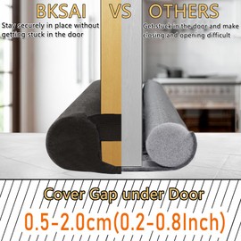 BKSAI Door Draught Excluder for Bottom of Doors Double Sided Draft Excluder Cushion for Front Door Seal Insulation