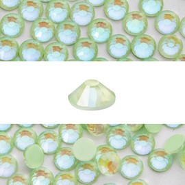 Novani 3000 Pieces Flatback Rhinestones Glass Round Gems F-Lt.Green Crystals for Nail Art DIY Crafts Clothes Shoes,SS6,1.9-2.0mm