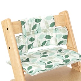 High Chair Cushion for Stokke Tripp Trapp, Non-Slip High Chair Seat Cushion Set, Organic Cotton Baby Seat Cushion, Thickening Soft Seat Cushion for Baby & Kids with Velcro Fastening, High Chair