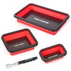 TOOLEAGUE 3Pcs Collapsible Magnetic Parts Tray Set with 15Lb Magnetic