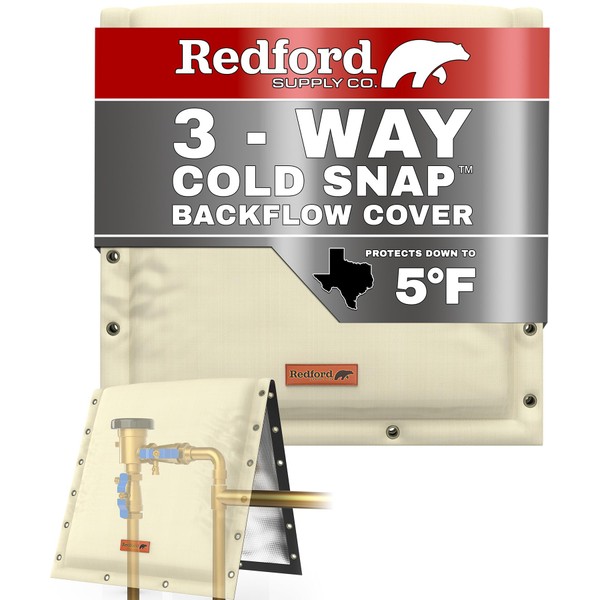 Redford Supply Co. Cold Snap (5°F) Backflow Preventer Insulation Cover,