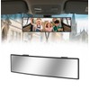 HmmtyRack Rear View Mirror, Chrome Anti-glare Panoramic Rear Mirrors Universal
