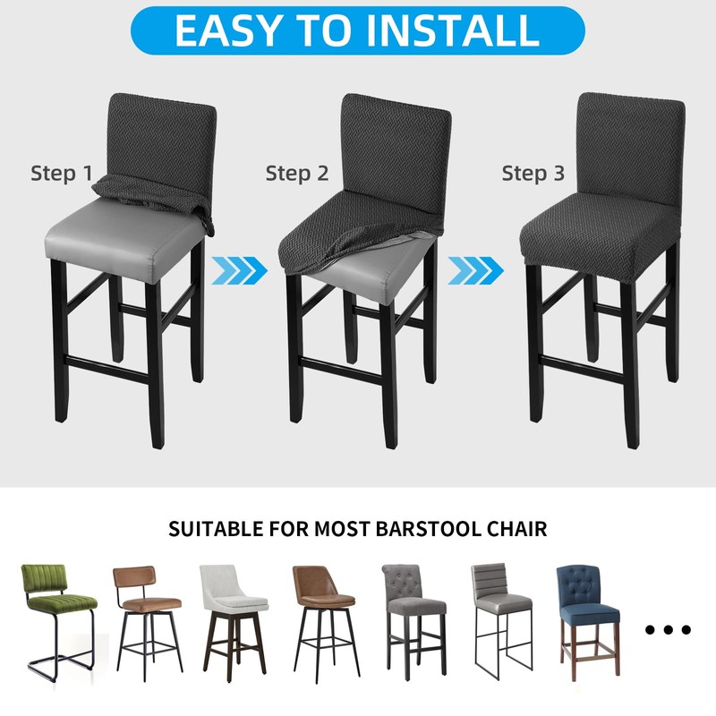 YISUN Waterproof Bar Stool Covers, Stretch Bar Stool Cover with