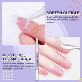 Saviland Cuticle Remover Set 6PCS Cuticle Remover Pendent for Nail Salon Home Nail Strengthening