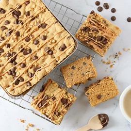 Dulcet Gift Baskets Happy Birthday Chocolate Fudge Brownie Assortment Gift Tin, Fresh Baked Snacks Yummy Flavors including Chocolate Cheese -Walnut -Fudge-Chip Blondie Great for Women, Men, Friends and Family.