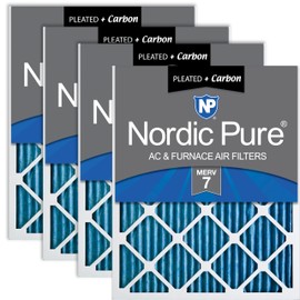 Nordic Pure 16x30x1 15_3/4 x 29_11/16 x 3/4) Pleated Air Filters MERV 7 Plus Carbon 4 Pack
