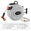 VEVOR Retractable Hose Reel, 65-130FT Garden Water Hose Reel with