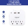 Multi Plug Wall Outlet Surge Protector with USB Ports -