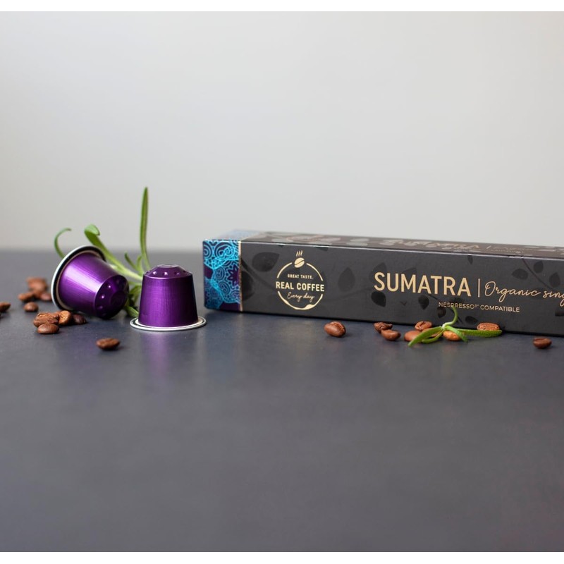 Sumatra Single Origin Organic Coffee | 100 Nespresso Compatible Pods