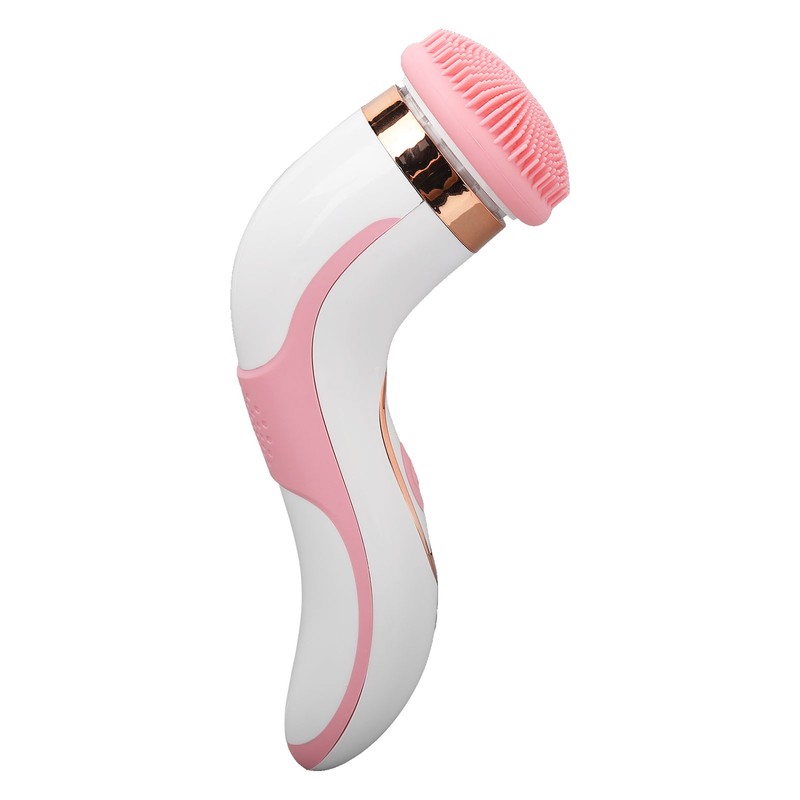 Electronic Facial Brush Reduce Fatigue Silicone Head Jadestone Roller Massaging