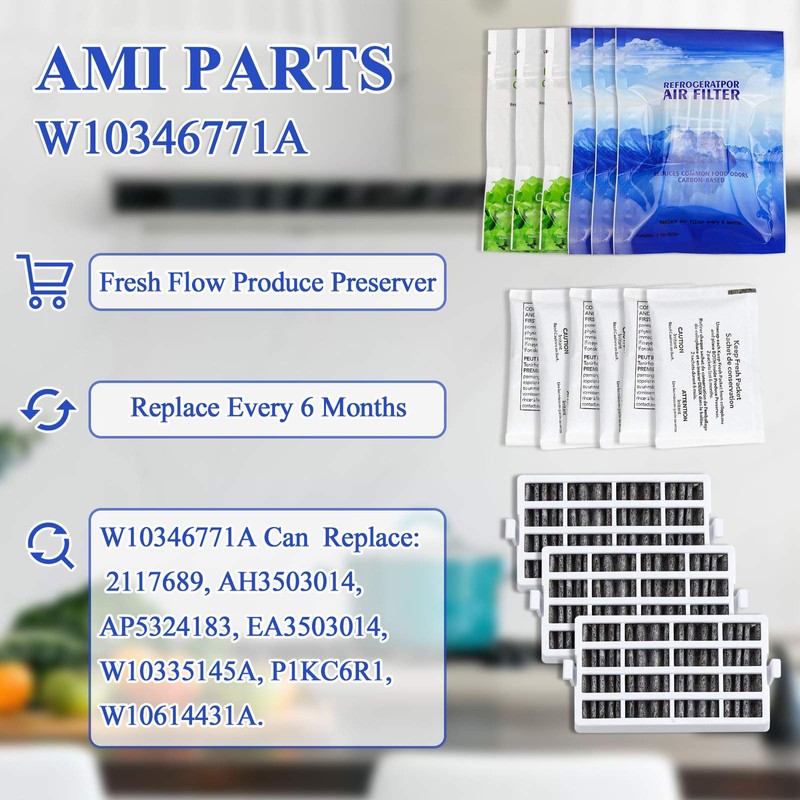 AMI PARTS W10311524 AIR1 Fresh Flow Air Filter & W10346771A