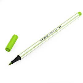 STABILO - Pen 68 Brush Premium Felt Tip Pen - 1-3mm - Light Green - 568/33 - Pack of 6