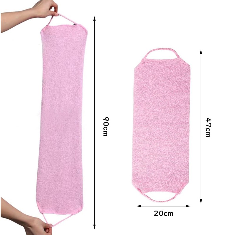Samcos Scrubbing Towel, Set of 2, Bath Towel, Back Scrubber,