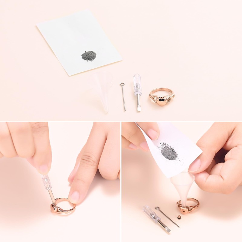 Minicremation Cremation Urn Ring for Ashes for Women Stainless Steel