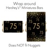 DISTINCTIVS Black and Gold 75th Birthday Party Mini Candy Bar