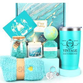 70th Birthday Gifts for Women, 70th Birthday Gifts for Her, Relaxing Spa 70th Birthday Gift Baskets, Vintage 1954 Tumbler, Unique 70th Bday Gift Ideas, Gift for 2024 70 Year Old Mom Sister Friend Wife
